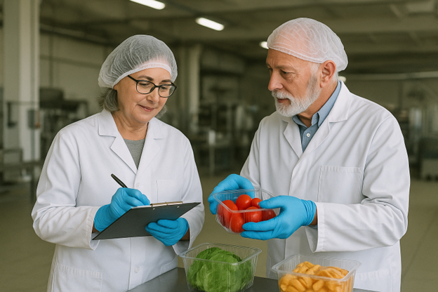 Executives of a Food Company Checking Quality